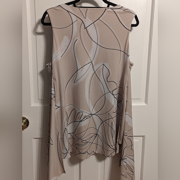 Alfani Beige Printed Sleeveless Trapeze Top - Picture 5 of 7
